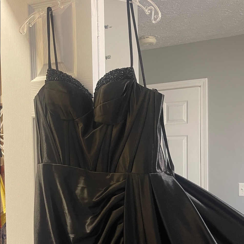 Jovani Strapless Black Gown